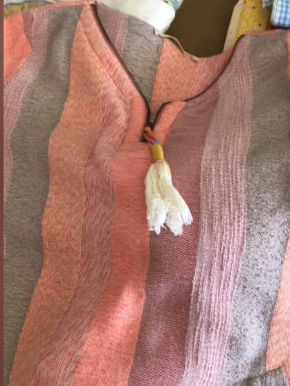 Soft Surroundihgs Pastel Pull Over with Zipper Size L